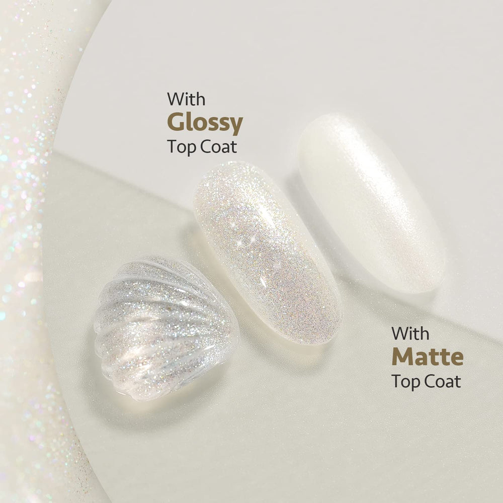 GAOY Esmalte gel con brillo translúcido: muestra para apreciar el color translúcido.