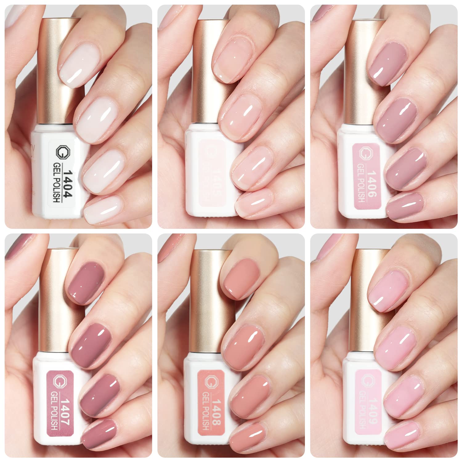 GAOY estuche con seis esmaltes gel incluidos, listo para empezar uñas en casa.