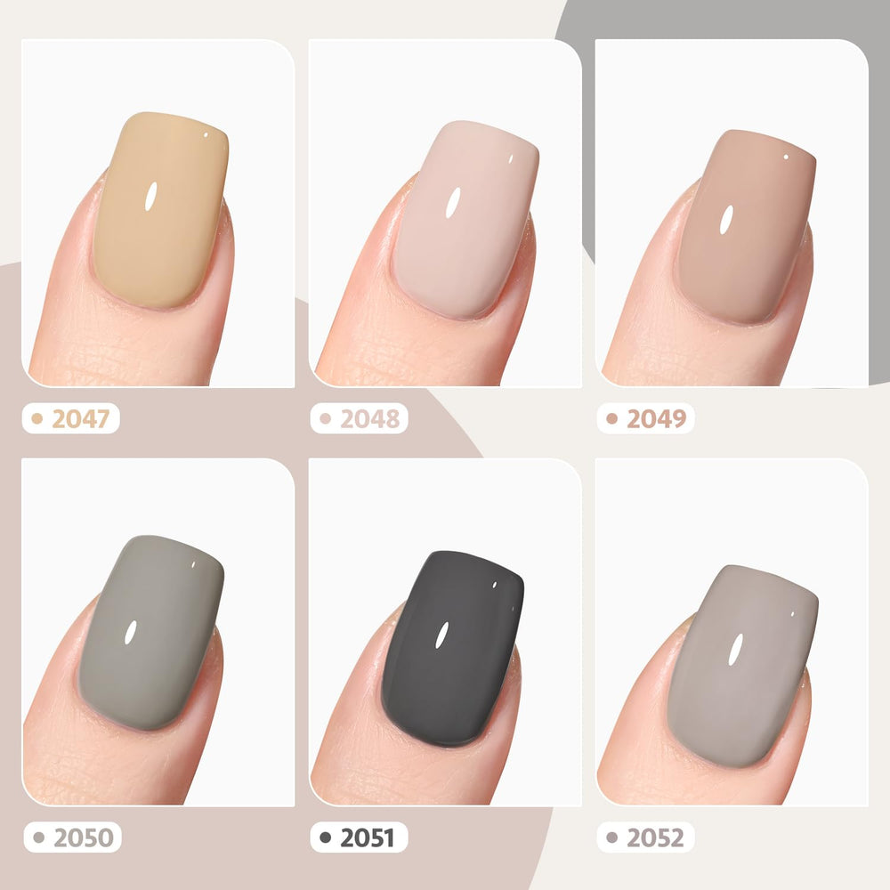 GAOY Esmalte Gel tonos neutros para Uñas, acabado sobrio.