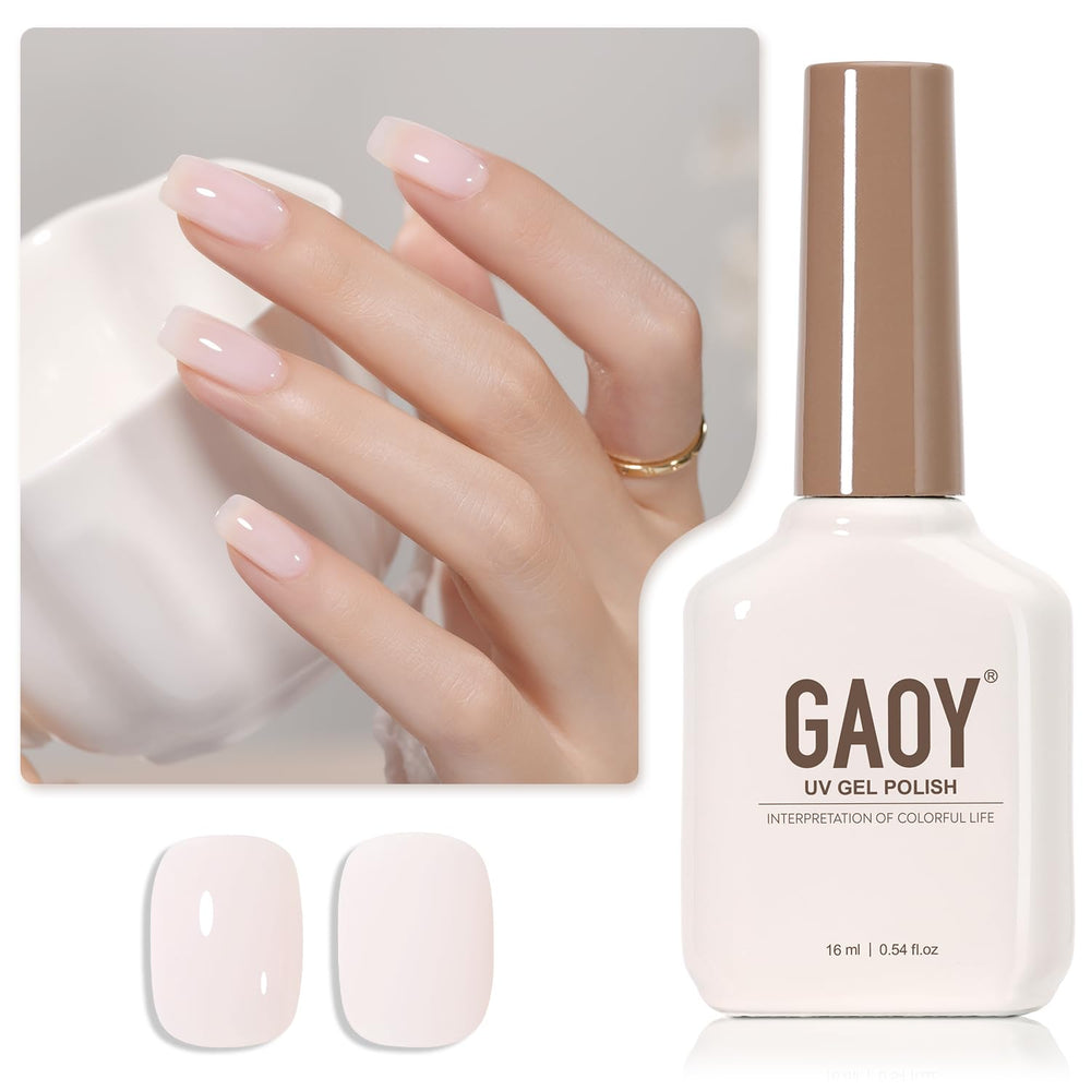 GAOY gel nude translucido en el bote para un acabado elegante en casa