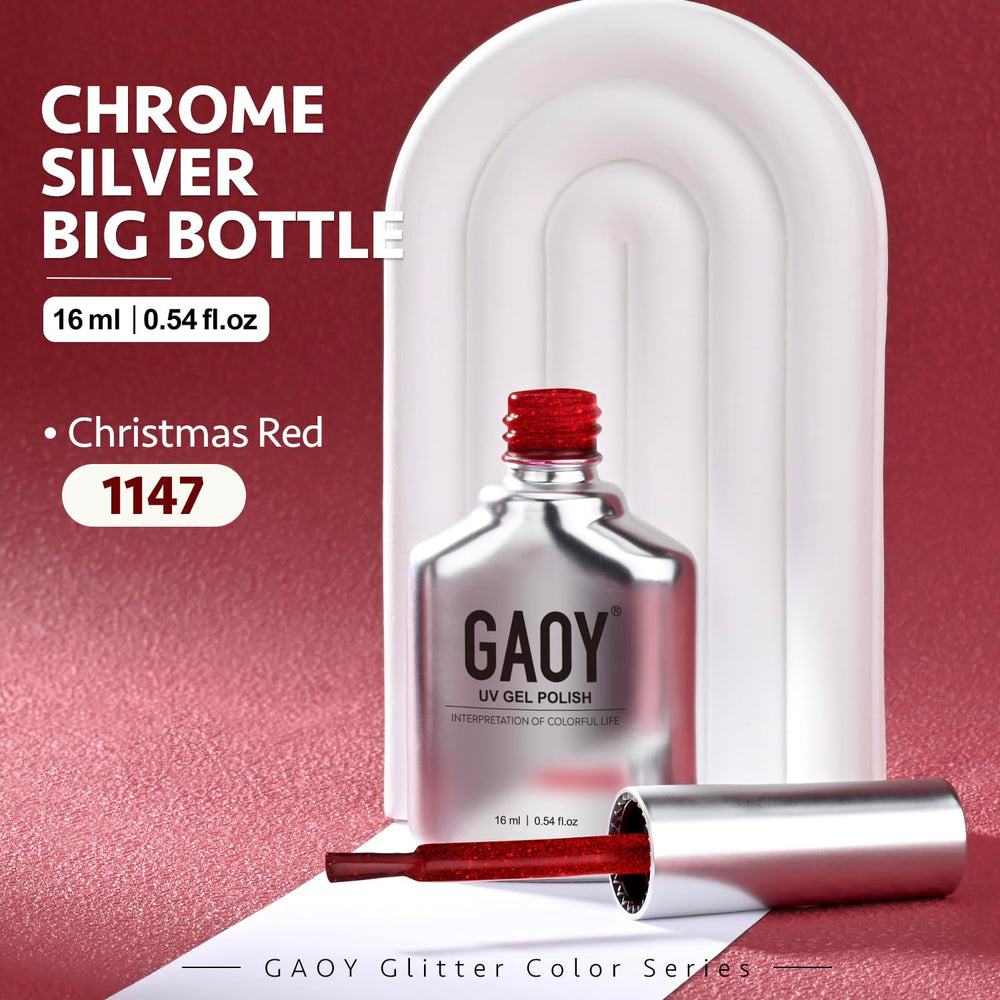 GAOY esmalte gel destellos rojo regalo perfecto para fiestas.