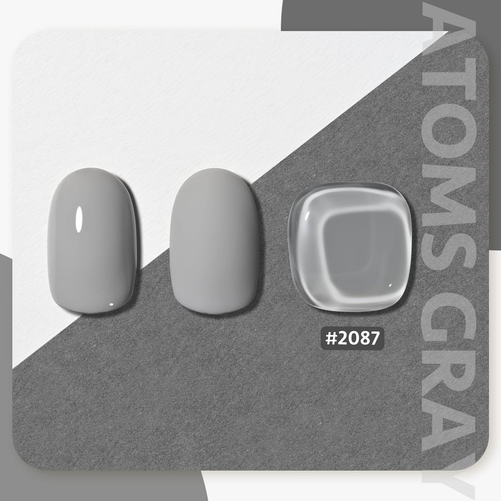 GAOY Esmalte gel gris, aplicación con brocha, acabado uniforme para manicura casera.