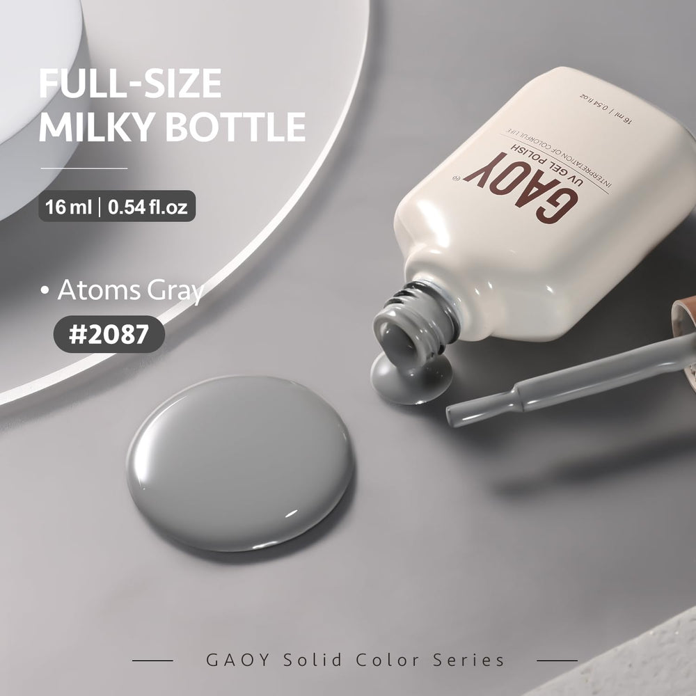 GAOY Esmalte gel gris, arte de uñas en casa, fácil de replicar.