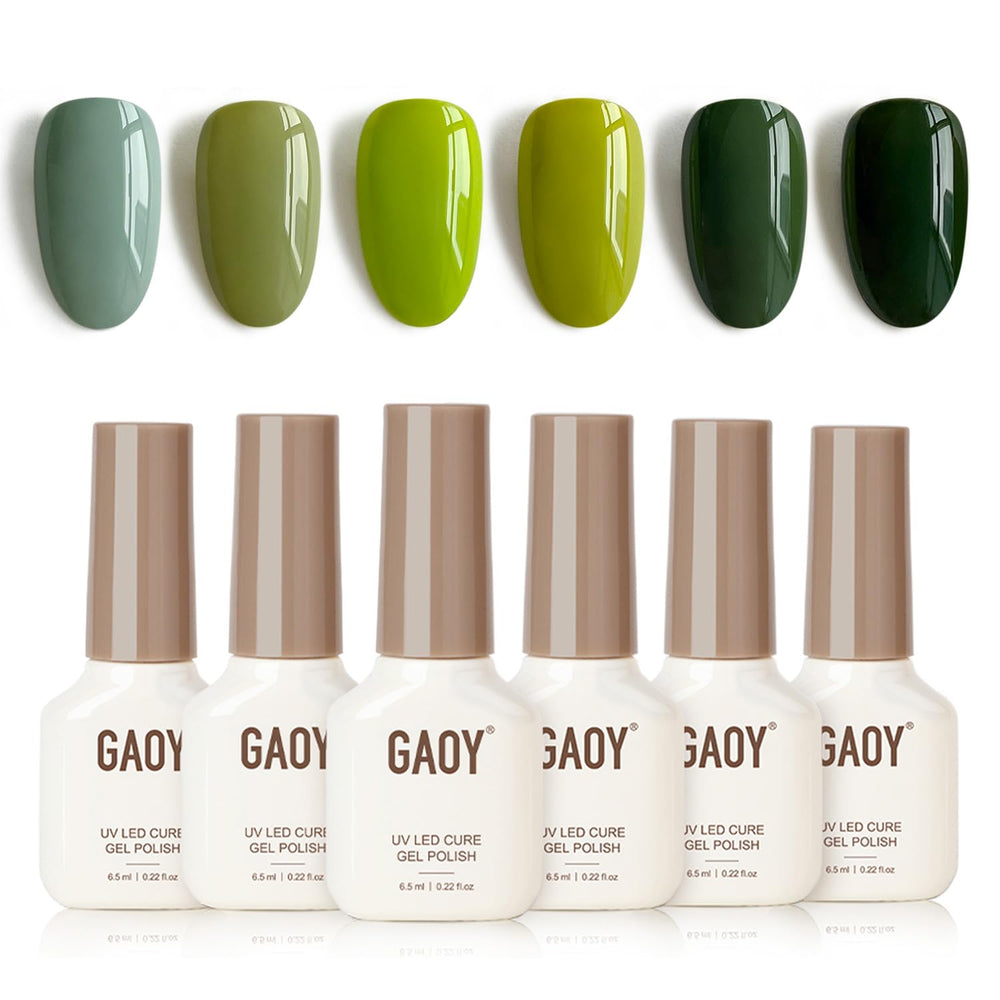 GAOY esmalte gel jade verde oscuro para un brillo intenso.