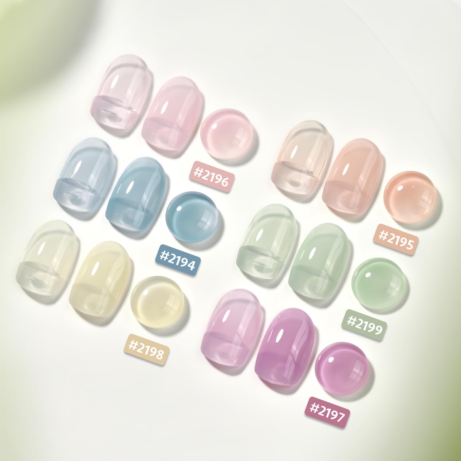 GAOY gel jelly azul translúcido para uñas, estilo de temporada