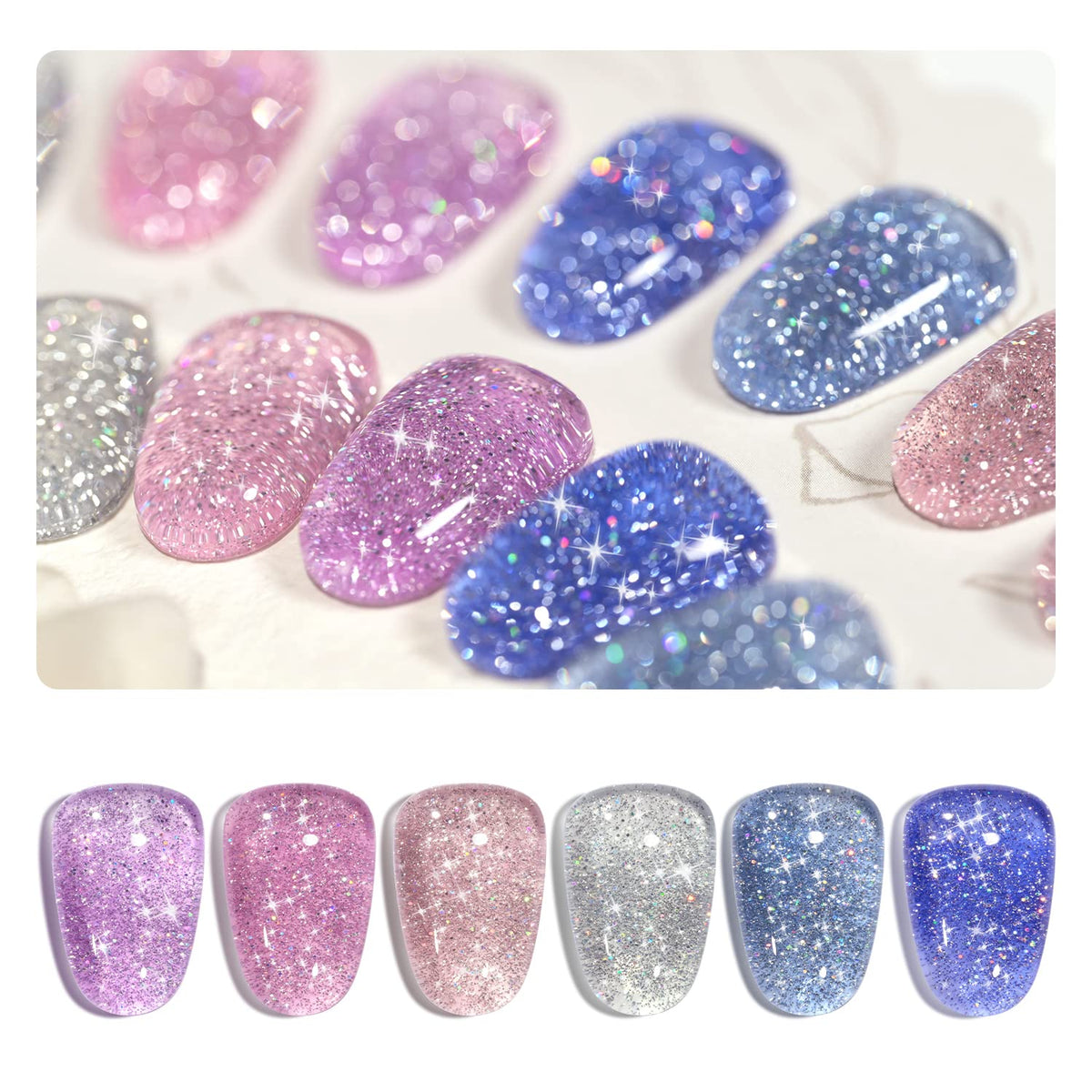 GAOY Jelly Glitter rosa, esmalte gel con destellos para uñas duraderas.