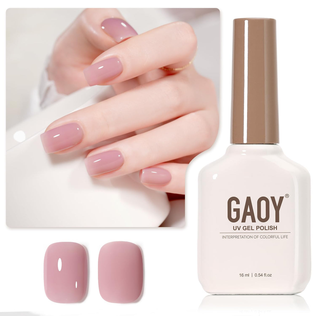 GAOY Jelly Purple: bote de 16 ml para uso en casa, ideal para arte de uñas