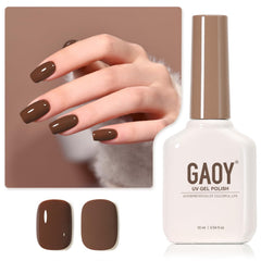 GAOY esmalte gel marrón oscuro 16ml para uñas de aspecto duradero.