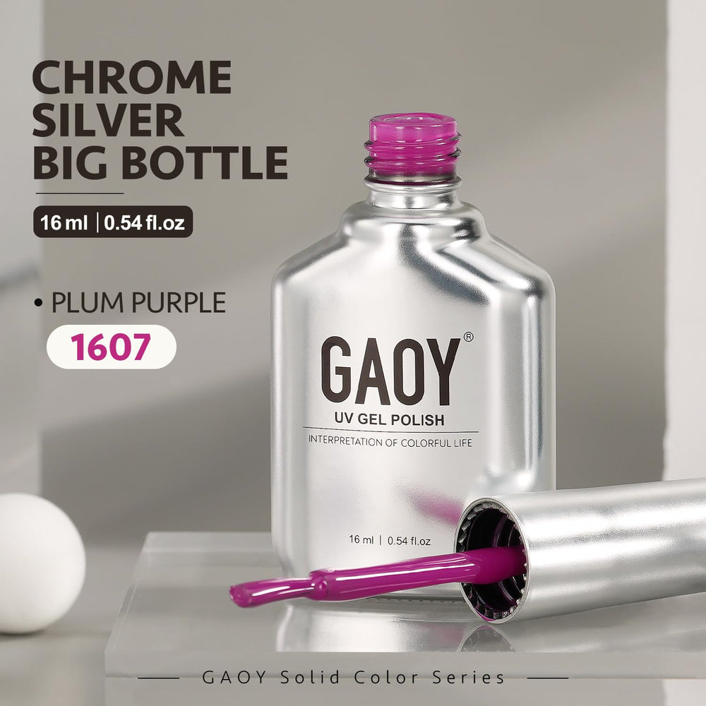 GAOY esmalte gel morado 16 ml para proyectos de uñas en casa.