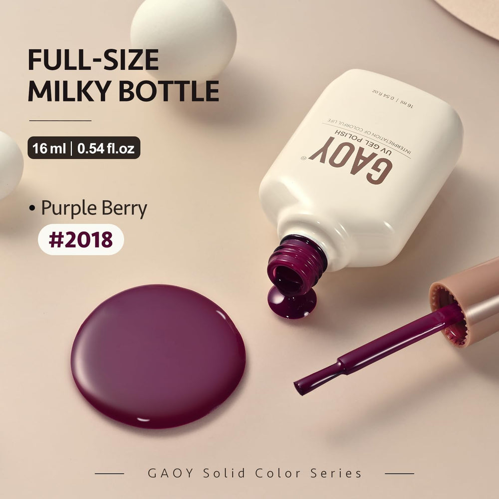 GAOY Esmalte gel morado translúcido envase de 16 ml para uso doméstico.