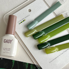 GAOY esmalte gel musgo, verde profundo, manicura duradera.
