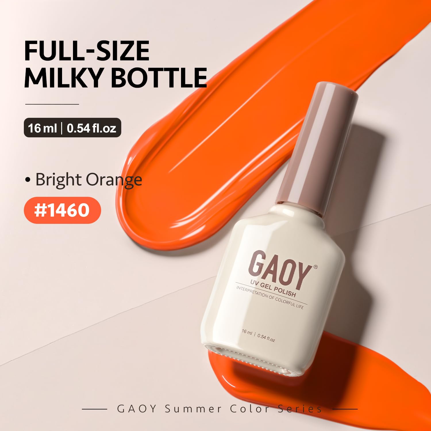 GAOY gel naranja 1460 guía de uso para diseños creativos.