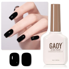 GAOY Esmalte Gel Negro: botella de 16 ml lista para uso en casa