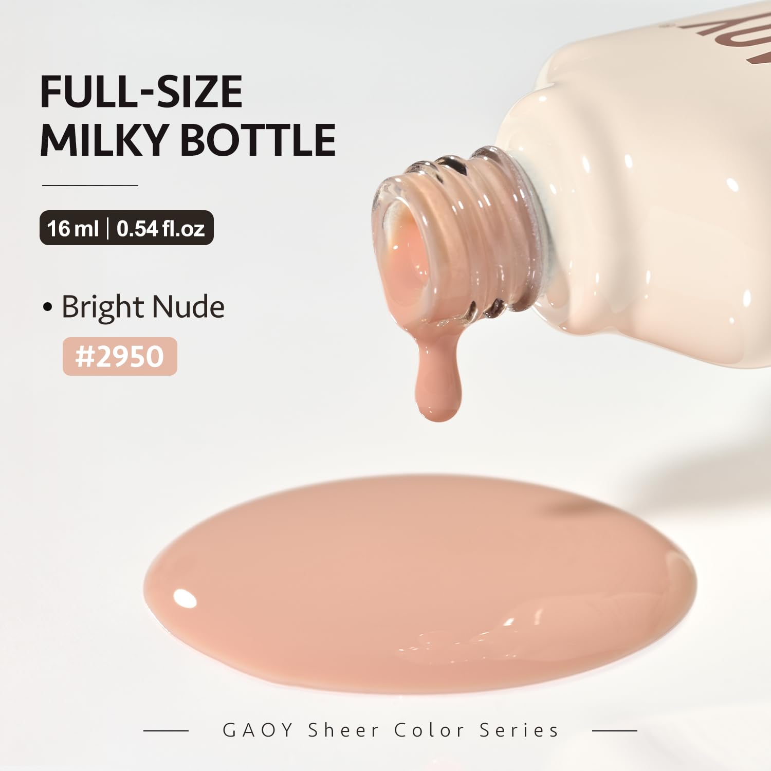GAOY Esmalte gel nude ideal para arte de uñas en casa.