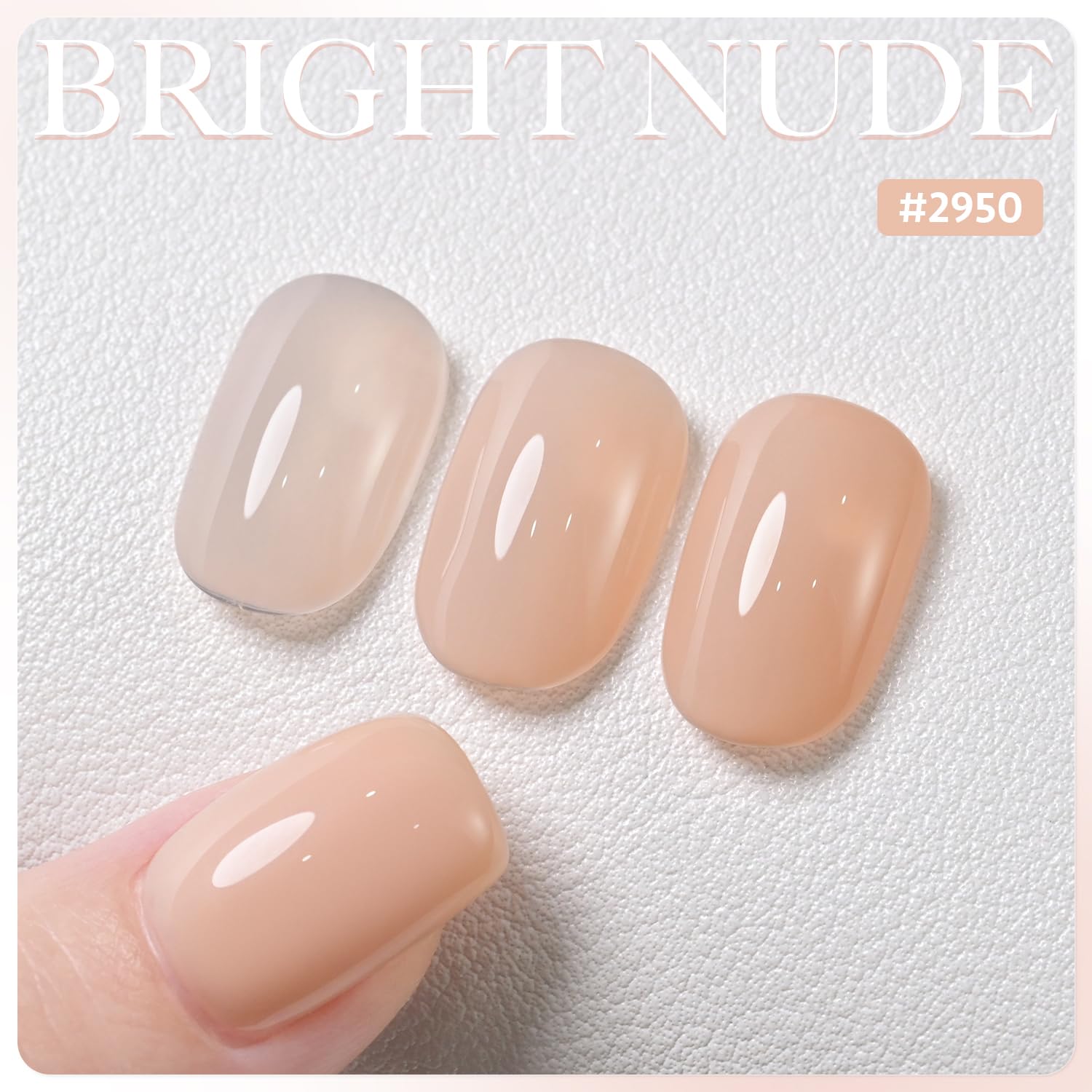 GAOY Esmalte gel nude con brocha para aplicación suave y uniforme.
