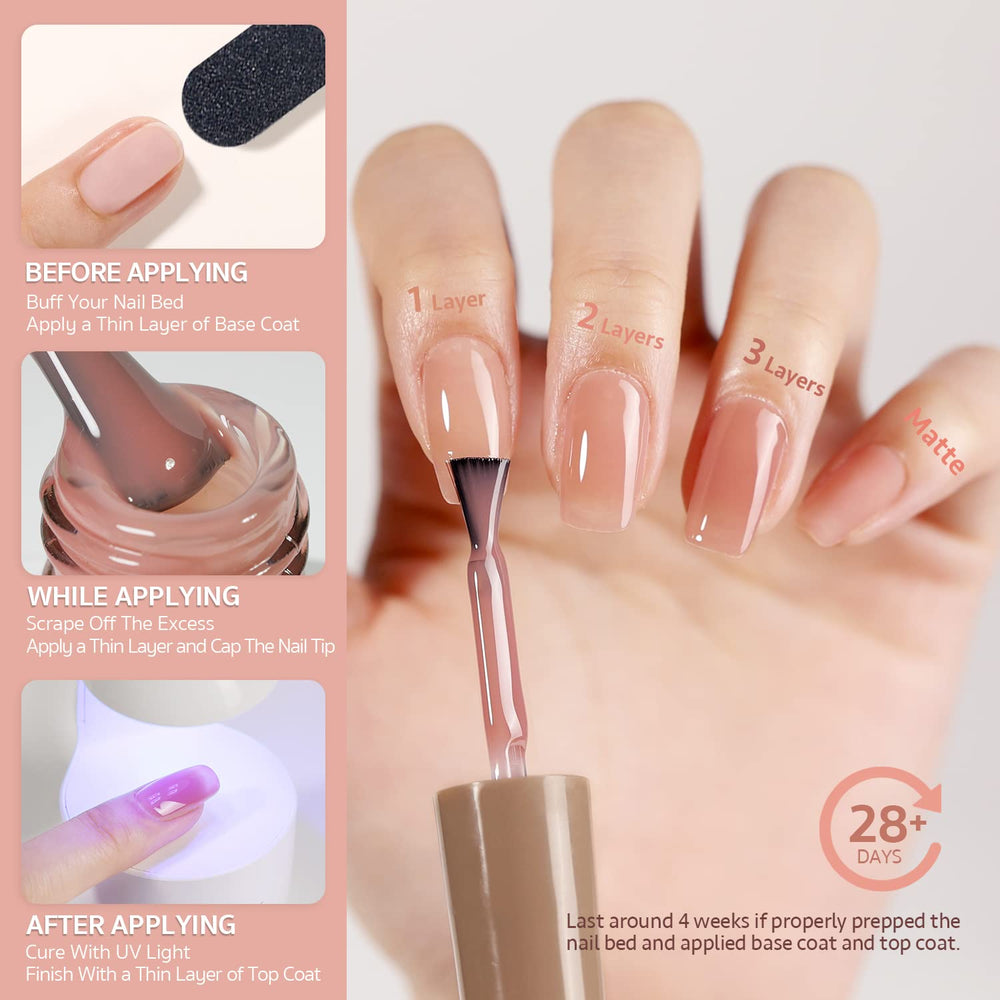 GAOY gel nude tiene olor más suave que esmalte tradicional.