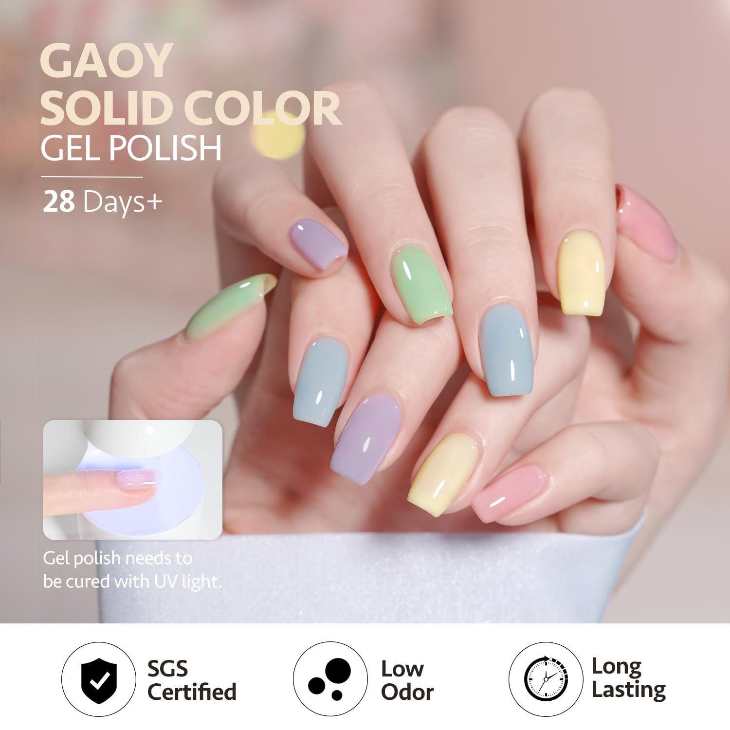 GAOY Esmalte gel nude: tono neutro para uñas discretas.