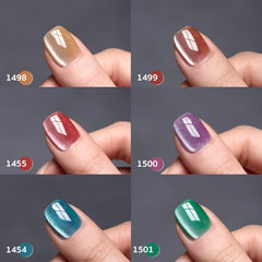 GAOY Esmalte Gel Ojo de Gato, patrón galaxia con imán y duración.