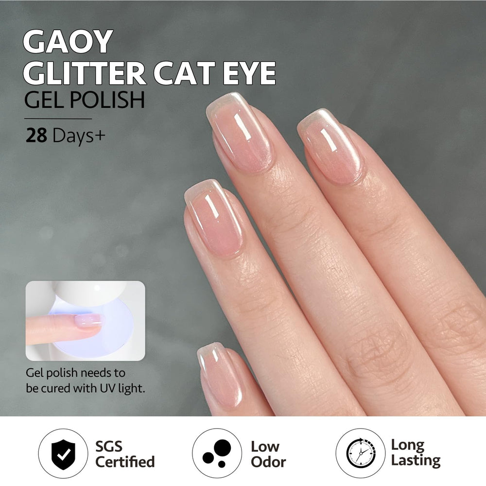 GAOY acabado holografico realza uñas con brillo duradero