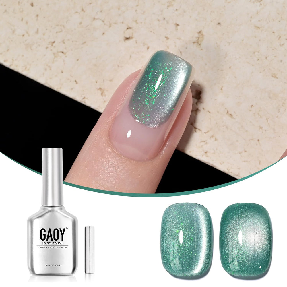 GAOY esmalte gel ojo de gato turquesa con imán para arte en casa.
