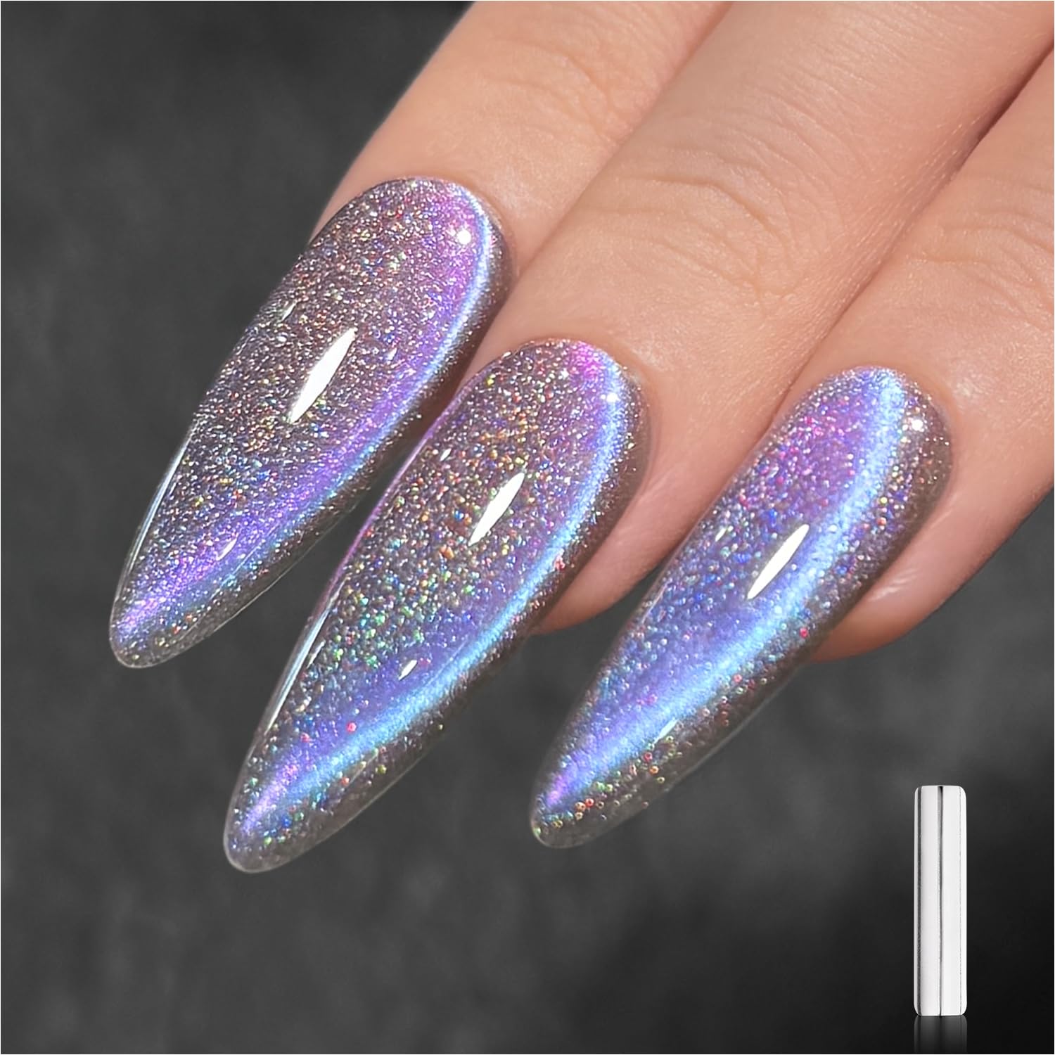 GAOY Esmalte Gel Ojo de Gato Arcoíris Nebula Opal 3312, brillo llamativo.