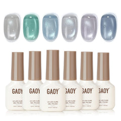GAOY esmalte gel ojo de gato con imán Sea Splash, brillo intenso y duradero