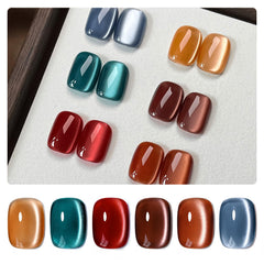 El esmalte GAOY ojo de gato Rojo: acabado brillante y duradero para uñas.