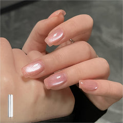 GAOY esmalte gel ojo de gato rosa brillante con destellos holográficos.
