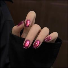 GAOY esmalte gel ojo-gato rosa intenso con brillo translúcido