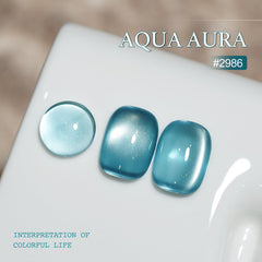 GAOY esmalte gel azul ojo de gato con imán para patrones