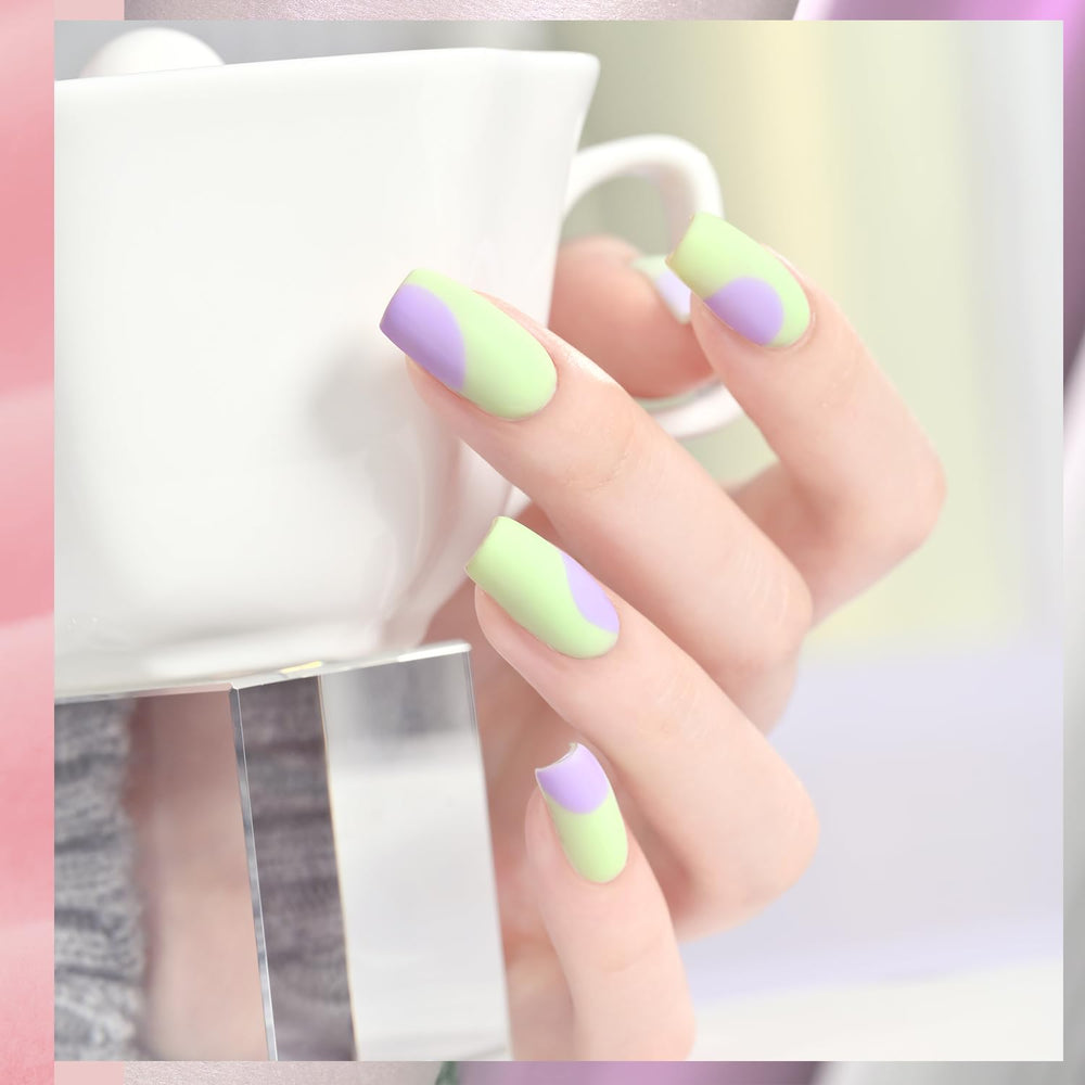 GAOY gel pastel azul mostrado en uñas con secado rápido