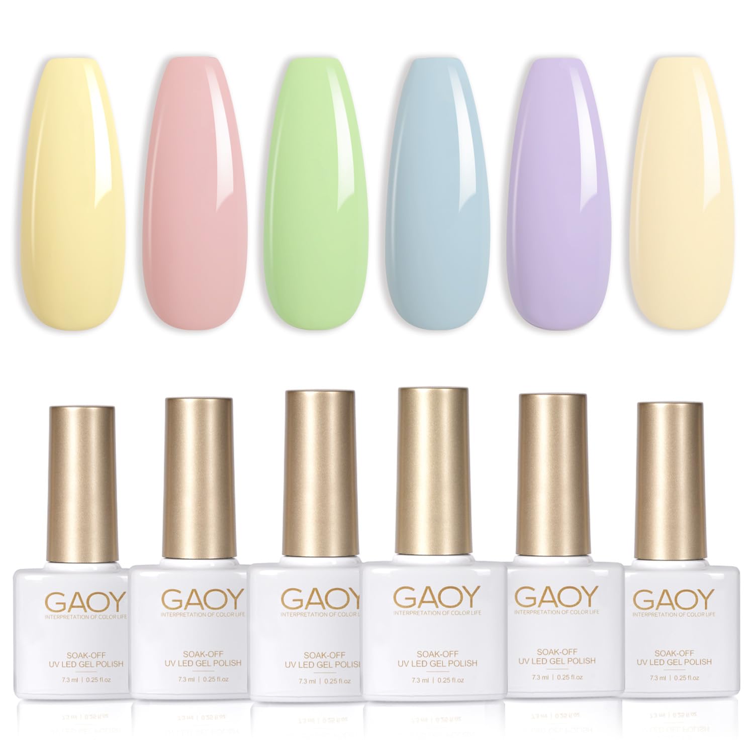 GAOY Esmalte gel pastel rosa: brillo duradero para uñas elegantes.