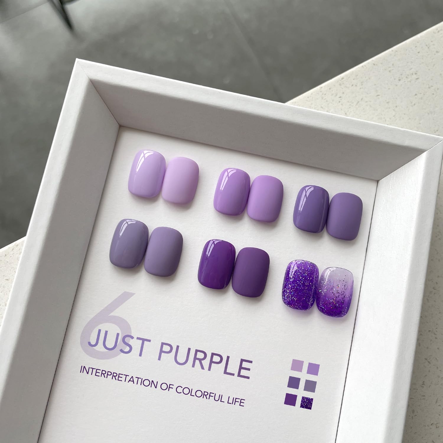 GAOY esmalte gel purpura, acabado mate para estilos invernales.