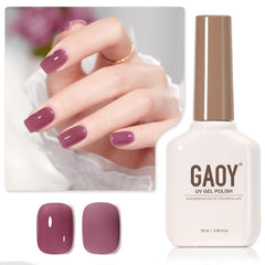 GAOY Gel de Uñas Púrpura Translúcido, bote de 16 ml para capas suaves y personalizadas.