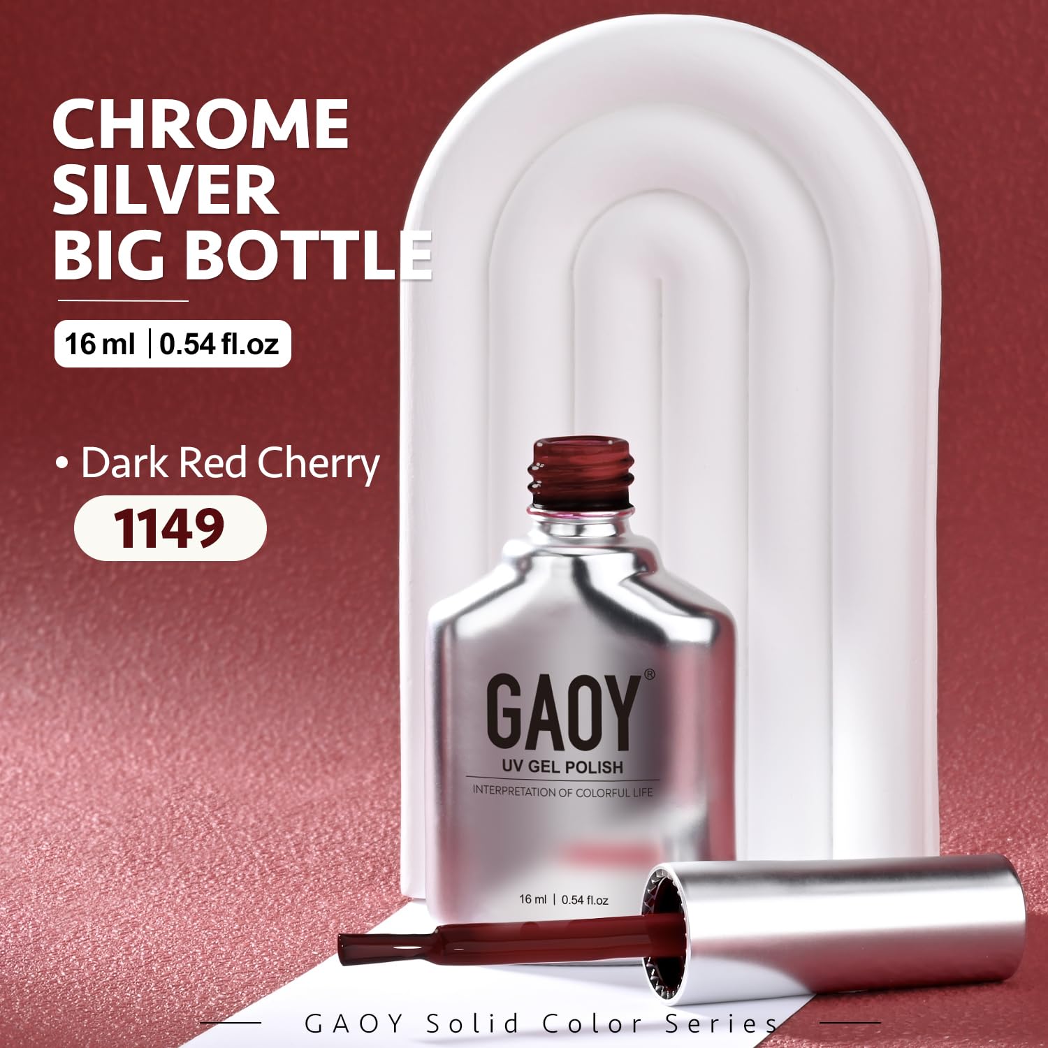 GAOY Esmalte Gel Rojo 1149, uso doméstico para manicura en casa