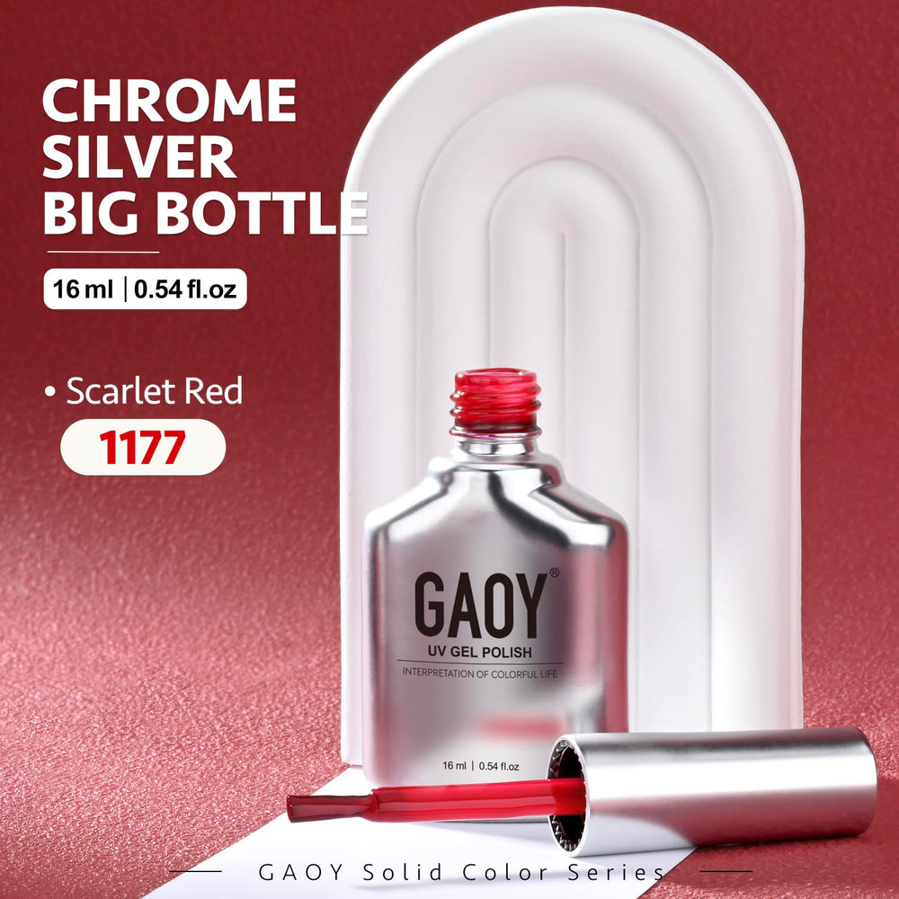 GAOY esmalte gel rojo 1177, perfecto para manicura casera y DIY