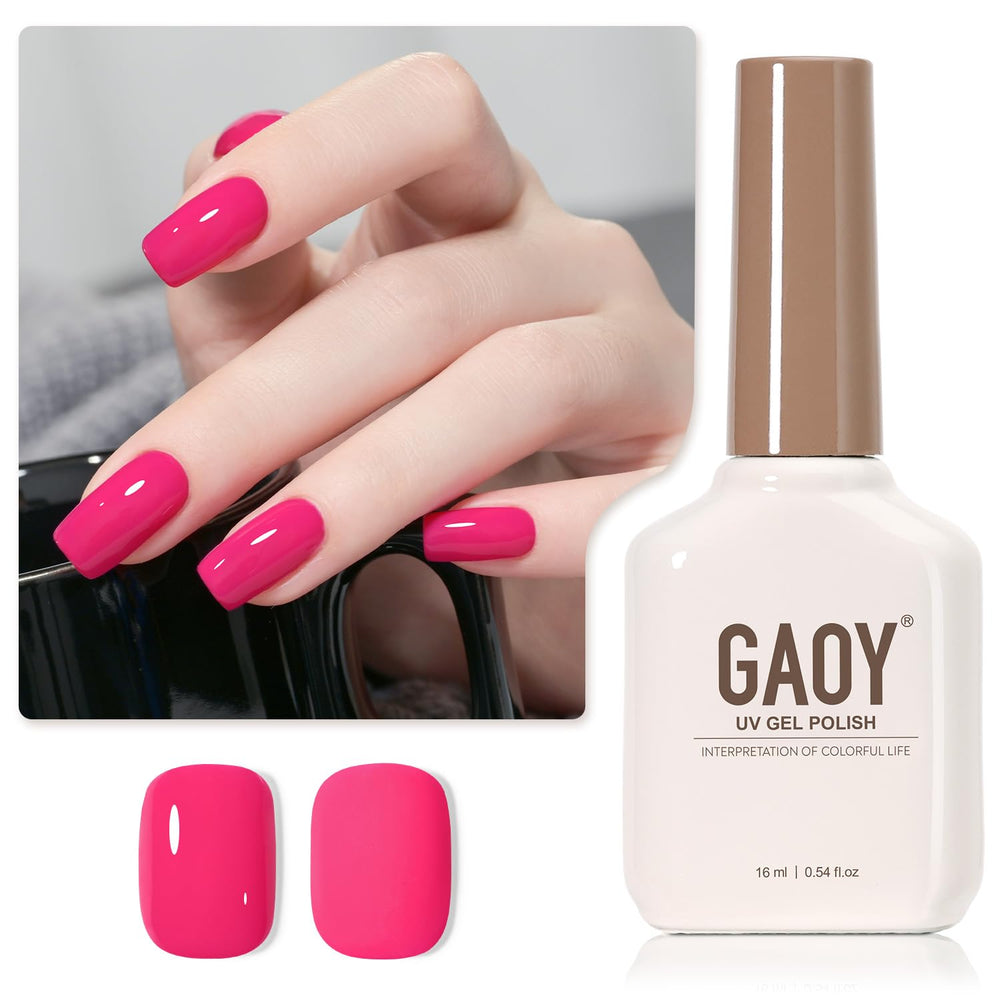 GAOY Esmalte en gel Rosa 2040 en botella, color intenso para uñas