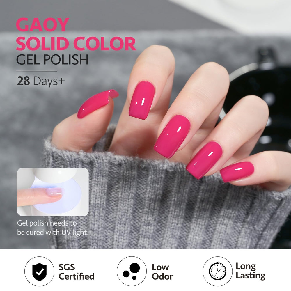 GAOY Esmalte en gel Rosa 2040, uso en casa para diseños DIY de uñas
