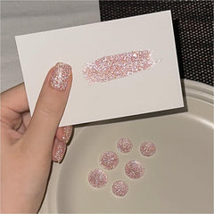 GAOY esmalte gel rosa con brillo reflectante para uñas deslumbrantes.