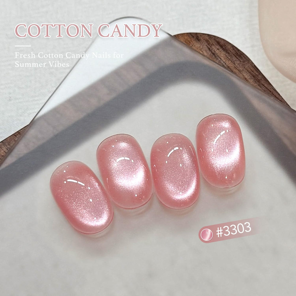 GAOY esmalte en gel rosa con efecto holográfico translúcido para acabado llamativo