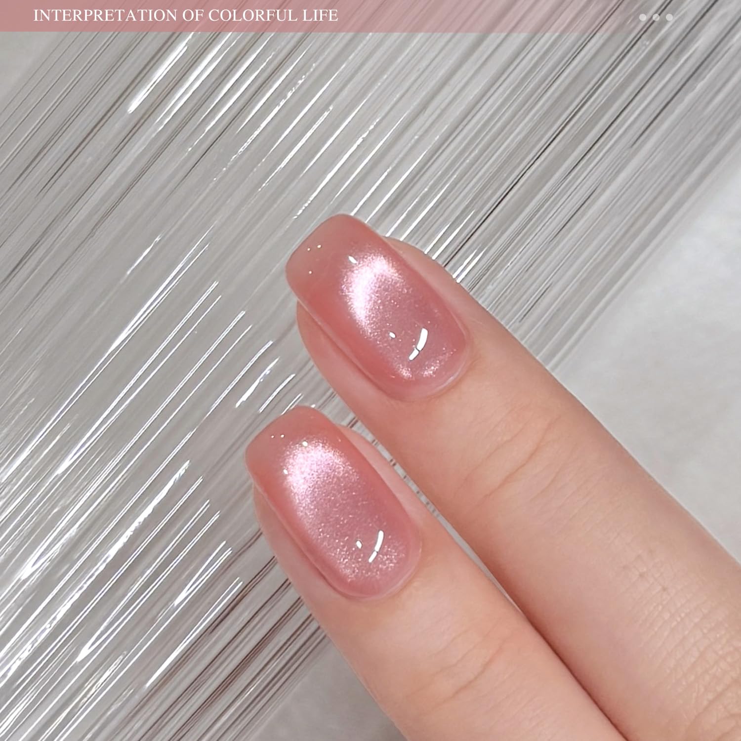 GAOY esmalte en gel rosa con imán para crear patrones en casa