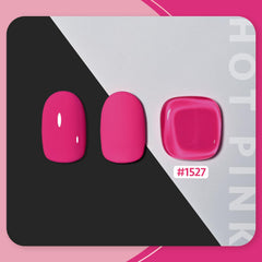 GAOY Esmalte Gel Rosa 1527 en aplicación de uñas, acabado suave y duradero.