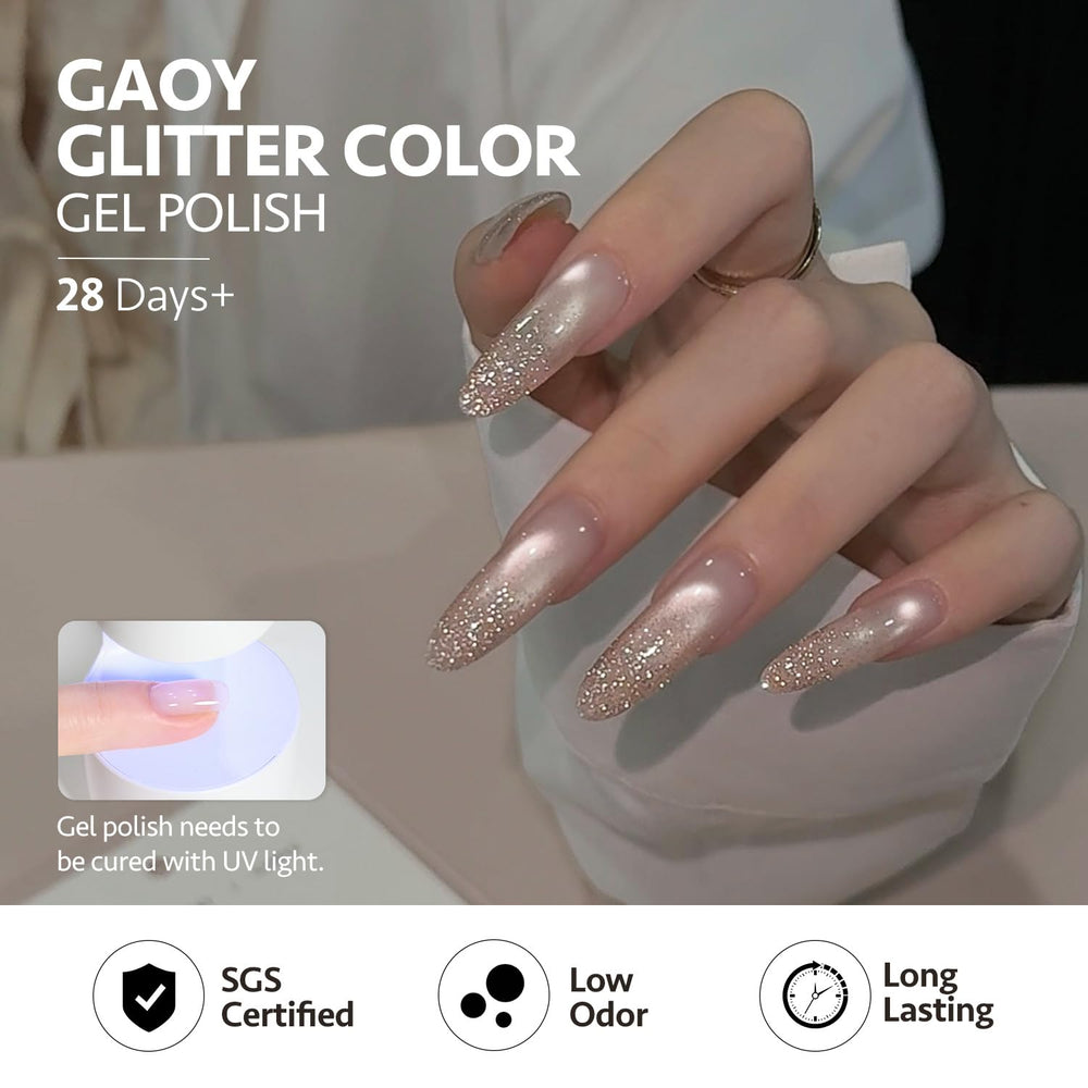 GAOY Esmalte gel sin tóxicos, olor reducido para uñas más agradables.