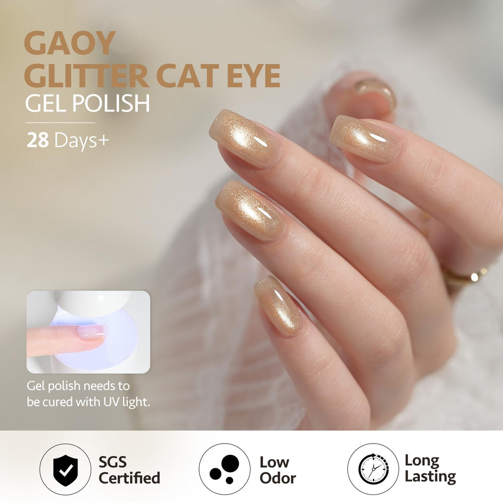 GAOY Jelly Gold Esmalte Gel textura jelly translúcida para un acabado cristalino