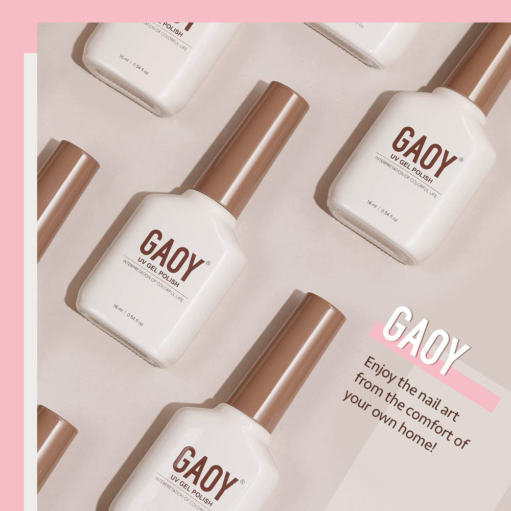 GAOY esmalte gel translúcido rosa intenso, ingredientes seguros y olor suave.