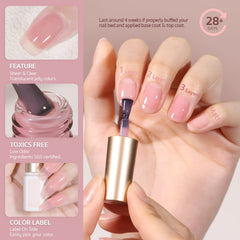 GAOY esmalte gel transparente acabado claro y capas apilables.