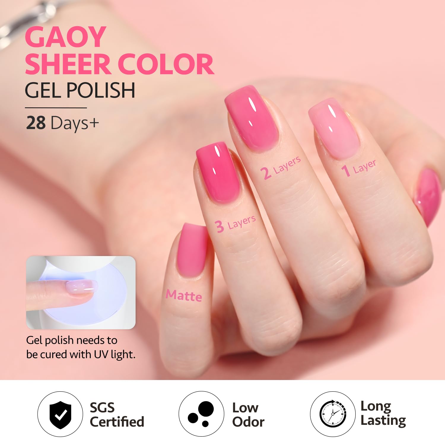 GAOY Jelly Gel Esmalte de gel 16 ml para múltiples sesiones de uñas