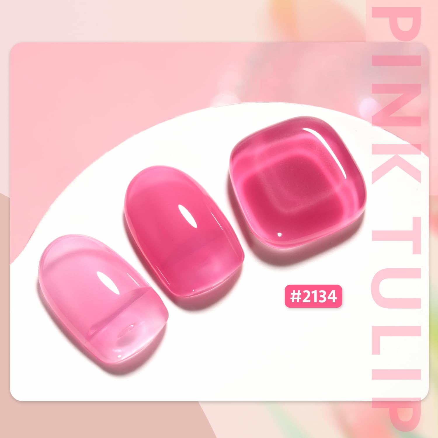 GAOY Jelly Gel Esmalte de gel muestra color rosa translúcido ideal para capas