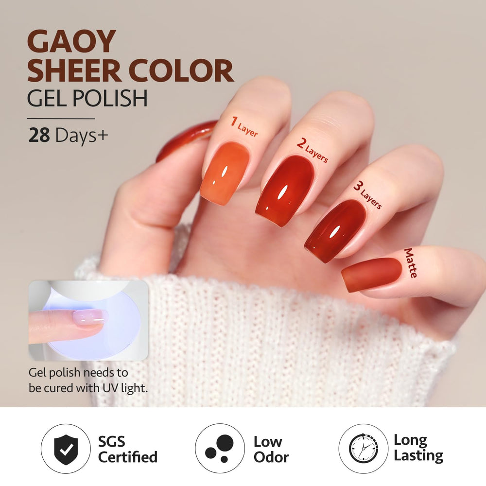 GAOY esmalte gel libre de toxinas y aroma suave para uñas