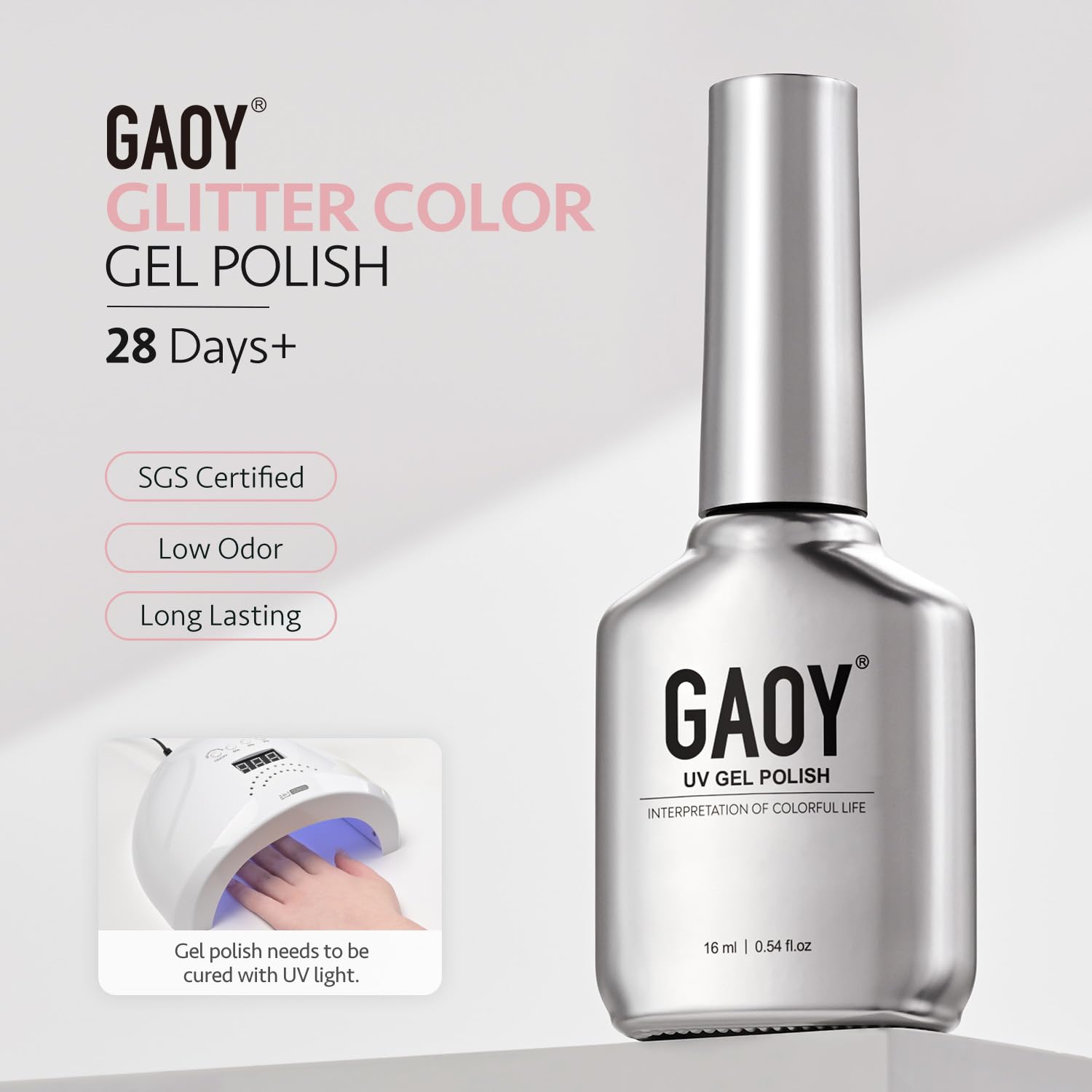 GAOY fórmula sin toxinas con olor reducido para uñas cómodas.